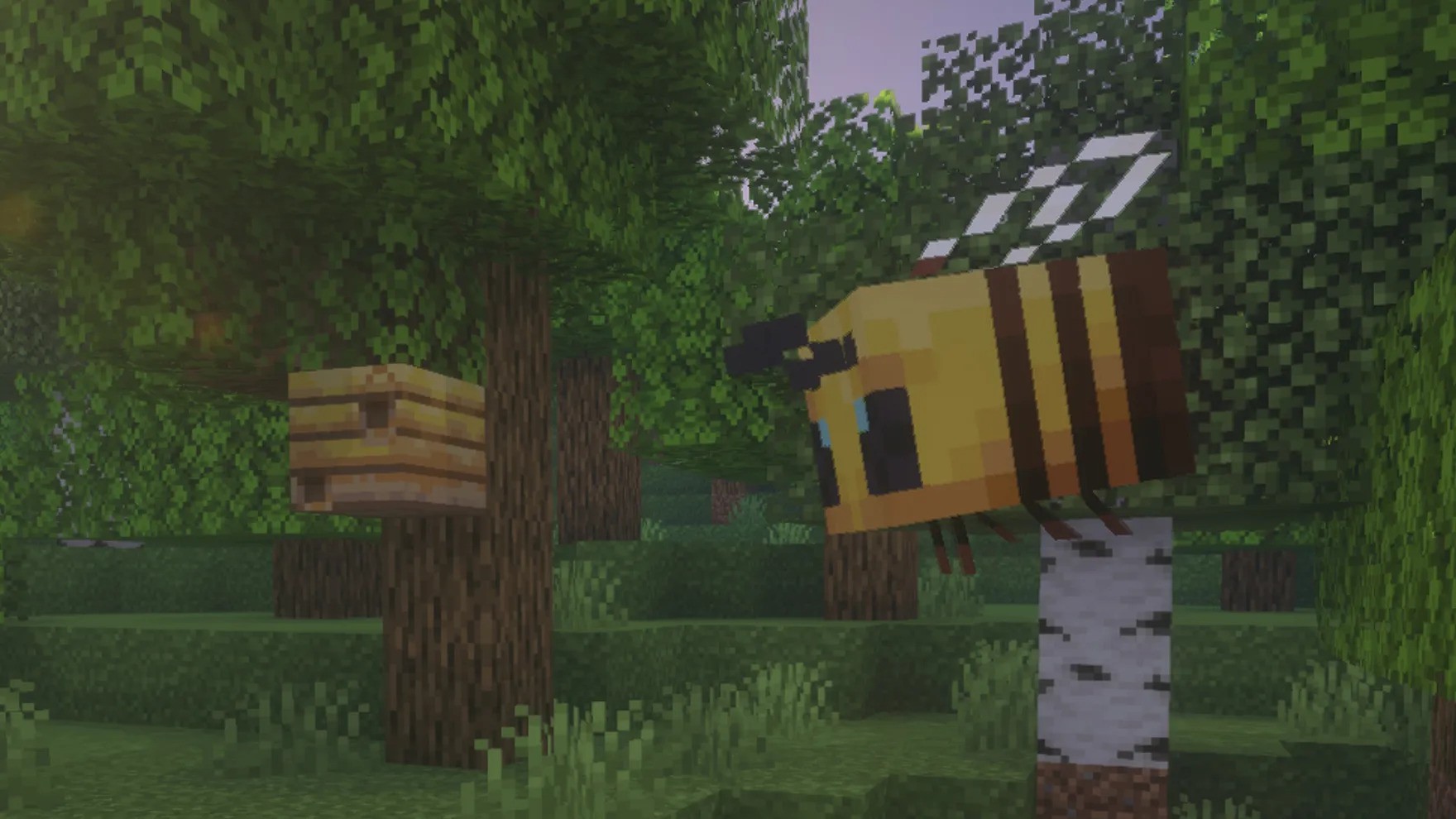 minecraft bee and bee nest